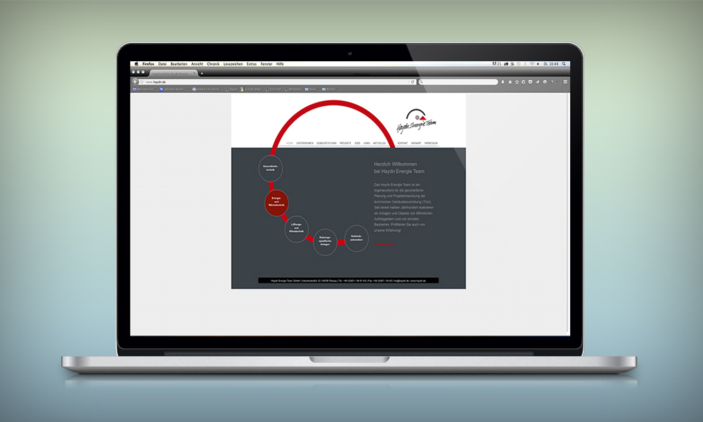 Webdesign und Programmierung Haydn Energie Team