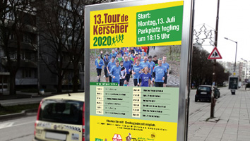 Veranstaltungsplakat Tour de Kerscher - M&W Werbeagentur Eging/Passau