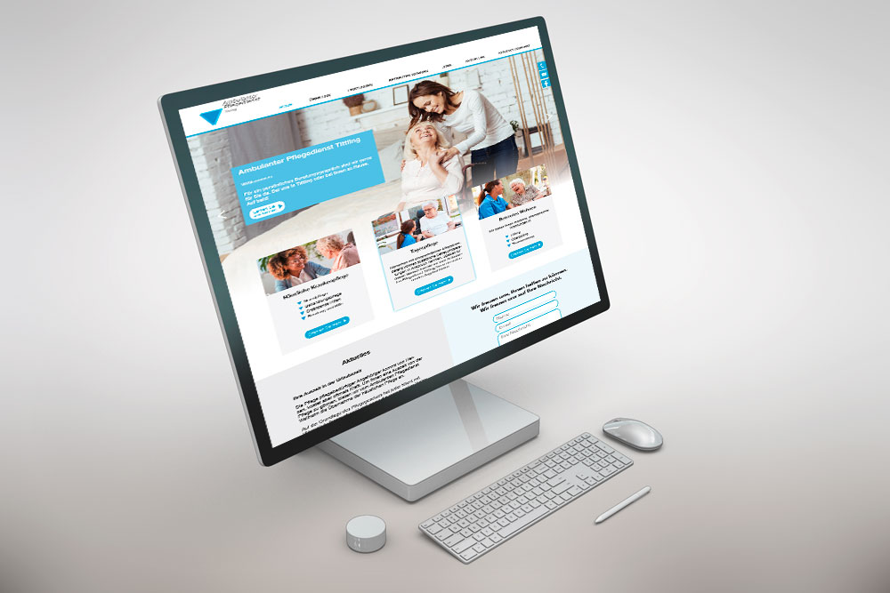 Webdesign und Programmierung Relaunch Website Ambulanter Pflegedienst Tittling - M&W Werbeagentur Eging/Passau