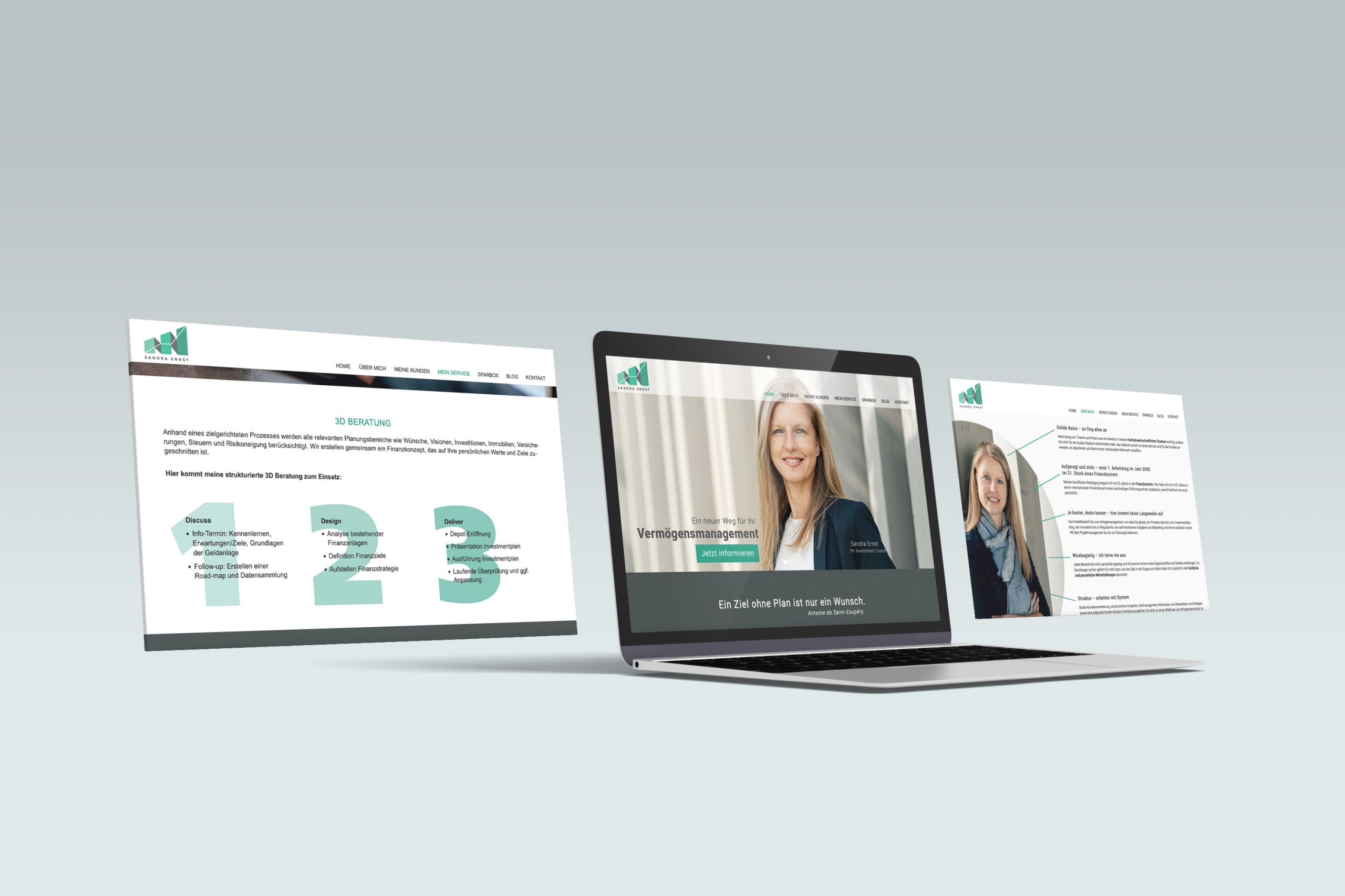 Design und Programmierung Website Sandra Ernst - M&W Werbeagentur Eging/Passau